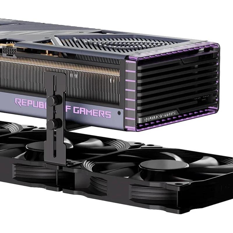 Computer Graphics Card Holder Chassis Fan Support Fixed Metal Bracket 6-96mm Adjustable GPU Holder