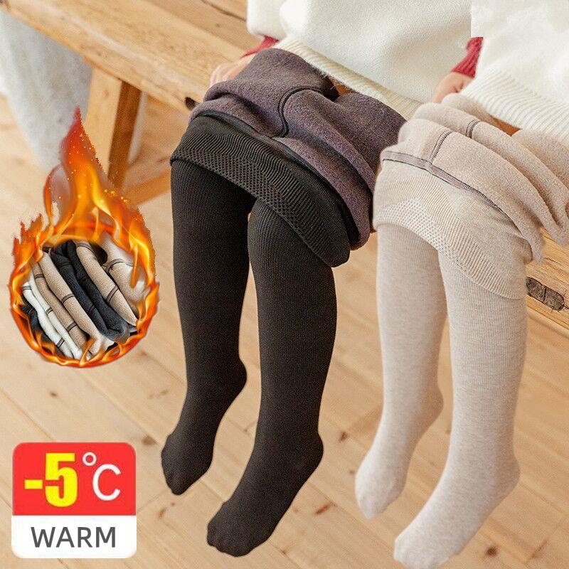 2-15Y Baby Toddler Kids Girl Warm Pantyhose Tights Velvet Lined Kids Stockings Fleece Leggings