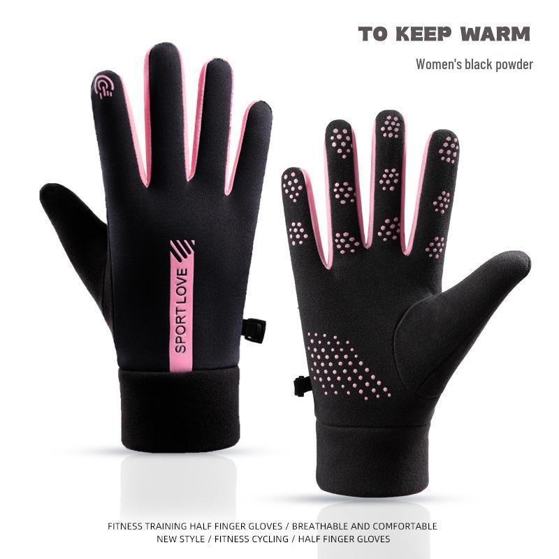 Unisex Winter Warm Fleece-Lined Touchscreen Gloves, Non-Slip and Water-Repellent for Cold Weather Driving and Riding