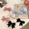Colorful Bow Hair Clips Satin Ribbon Hair Accessories Trendy Ribbon Bow Hair Clips  Women