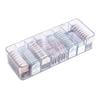 CLEAN HOUSE Contact Lens Storage Case with Lid, 8 Columns, Dividers, Clear Acrylic Box for Colored Contacts (Clear)