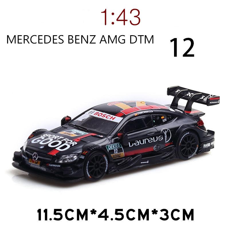 Масштаб 1/43 Benz AMG C63 DTM, литая под давлением модель автомобиля, игрушечный автомобиль с откатным механизмом для детей, коллекция подарков для мальчиков и девочек