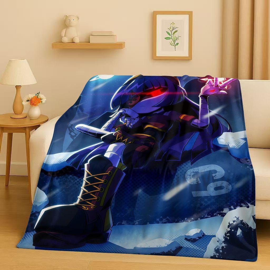 HD Cartoon Murder Drones V Uzi J Robot Flannel Blanket,Ultra Soft Warm Plush Throw for Home Bedroom Bed Sofa Cover Picnic Kids