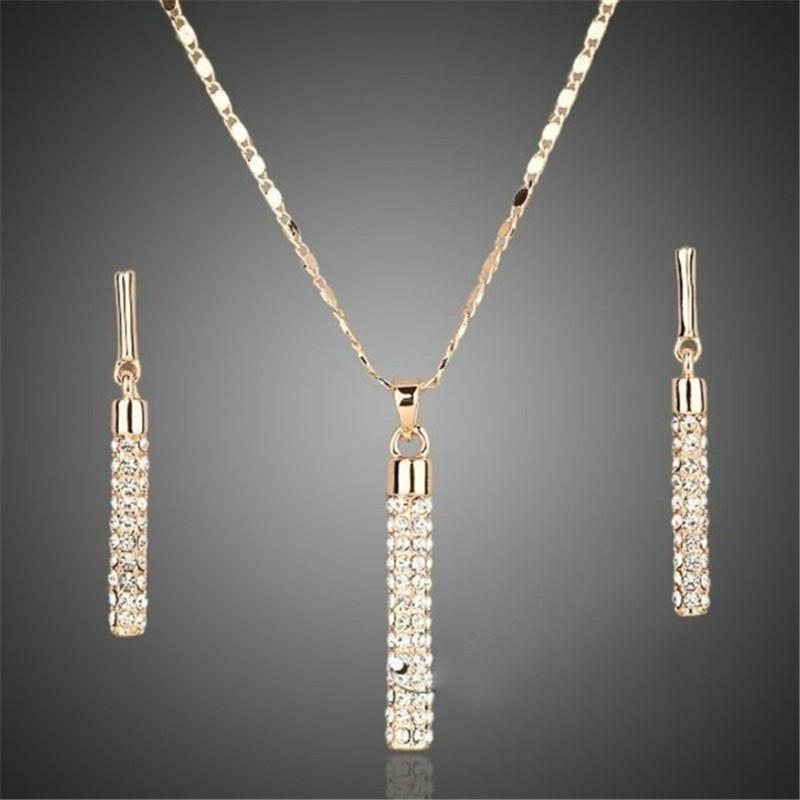 1 Piece Women Drop Earrings and Pendant Necklace Ladies Jewelry Female Necklace Earrings Set