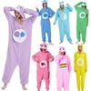 Yumshoq Yurak Ayiq Junli Kombinezon, Kattalar uchun Qulay Qishki Onesie Pijama, Hayvonlar Mavzusidagi Kapushonli Kigurumi Uy Kiyimi, Mukammal Dam olish Kiyimi Halloween Sovg'asi