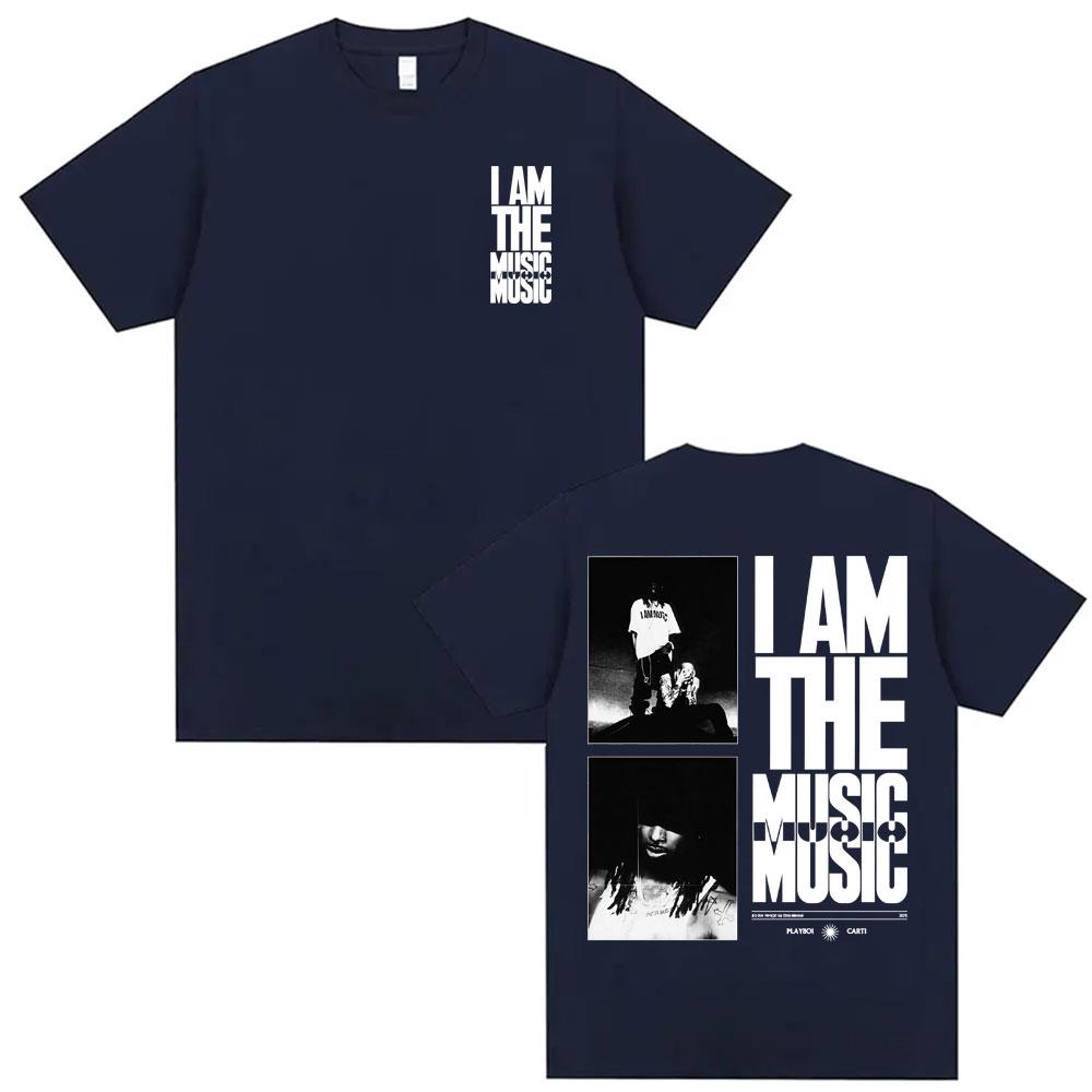 Playboi Carti I AM MUSIC Album Cover T Shirt Mens Clothing Harajuku Hip Hop Street Summer Male 100 Cotton Oversized Tshirts