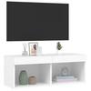 TV Cabinet with LED Lights White 80 x 30 x 30 cm