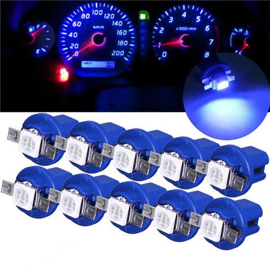 Универсальный 10 шт./компл. T5 B8.5D 5050 SMD автомобильный светодиодный приборный щиток приборной панели приборная лампа лампочка салонная лампа