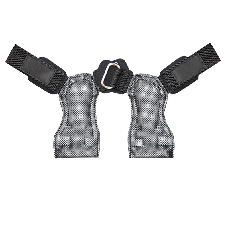 Ergonomically Lifting Gym Hand Grips Custom Cowhide Palm Protector Fingerless Weightlifting Safety Gear