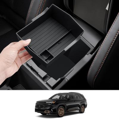 Новый для 2025 Subaru Forester 6-го поколения SL Консольный бокс, совместимый с ETC, центральная консоль, коврик из АБС-пластика, консоль серии Forester SL, автомобильный органайзер для хранения монет