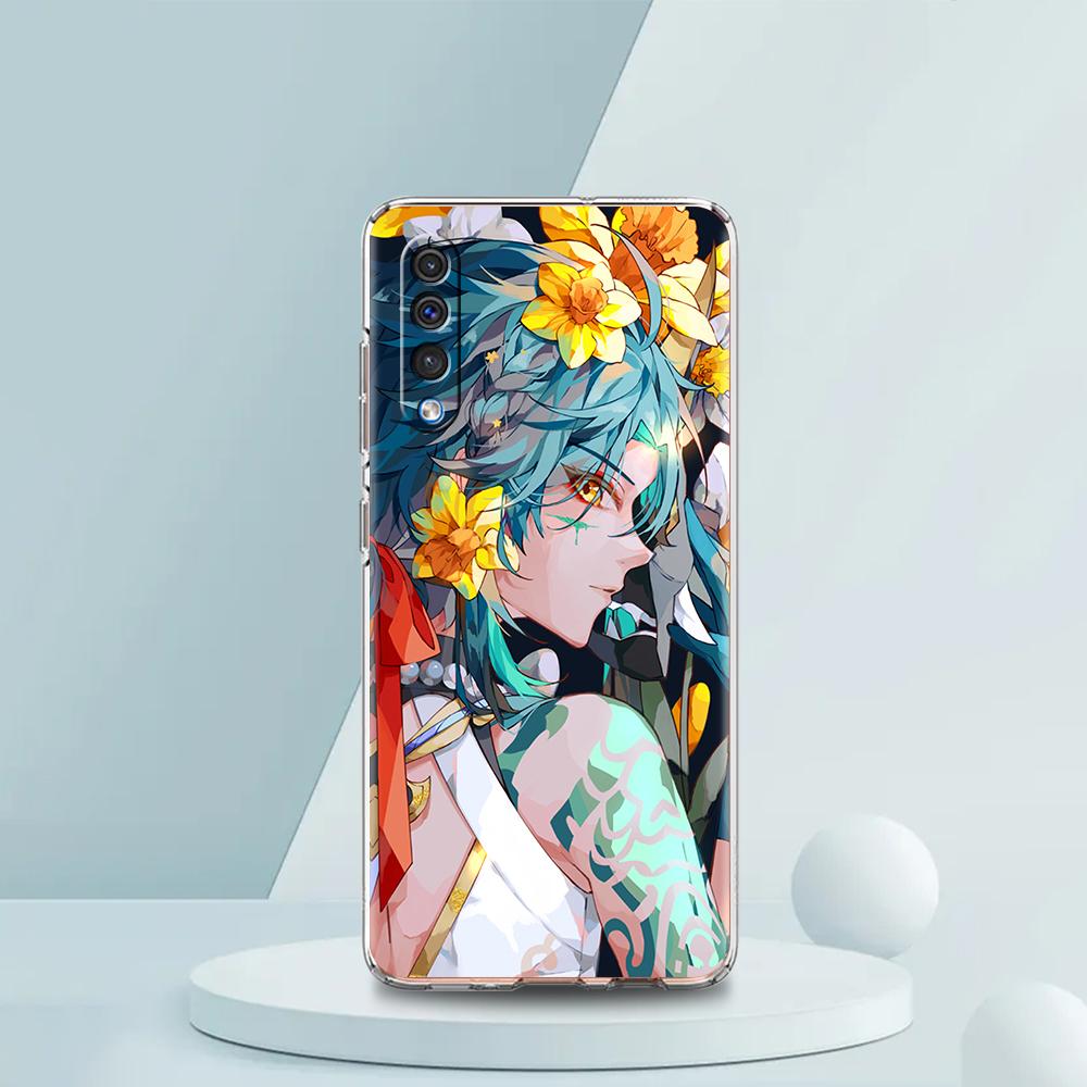 Чехол Genshin Impact Hu Tao Xiao для Samsung A54 A52 A50 A70 A10 A30 A40 A20S A20E A02S A12 A14 A22 A42 A72 A34 A32 5G A04s