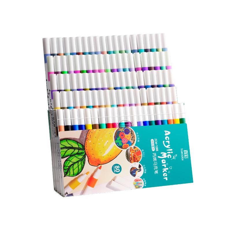 Быстросохнущий водостойкий акриловый маркер True Color для детей - непрозрачная ручка для граффити и художественного рисования, раскрашенная вручную.