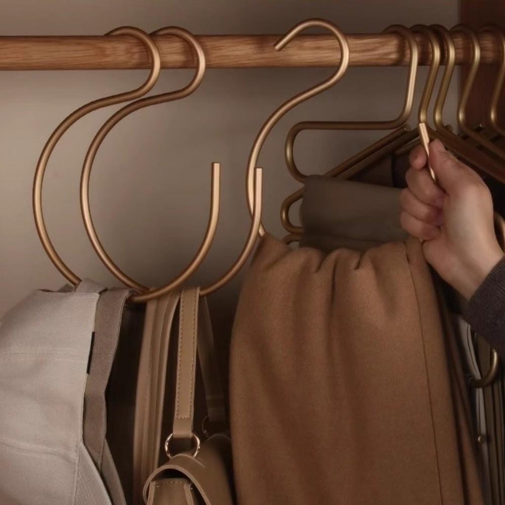 Metal S-Shape Hook Space-Saving Closet Organizer Hooks Versatile Hanging Hooks Wardrobe Accessory