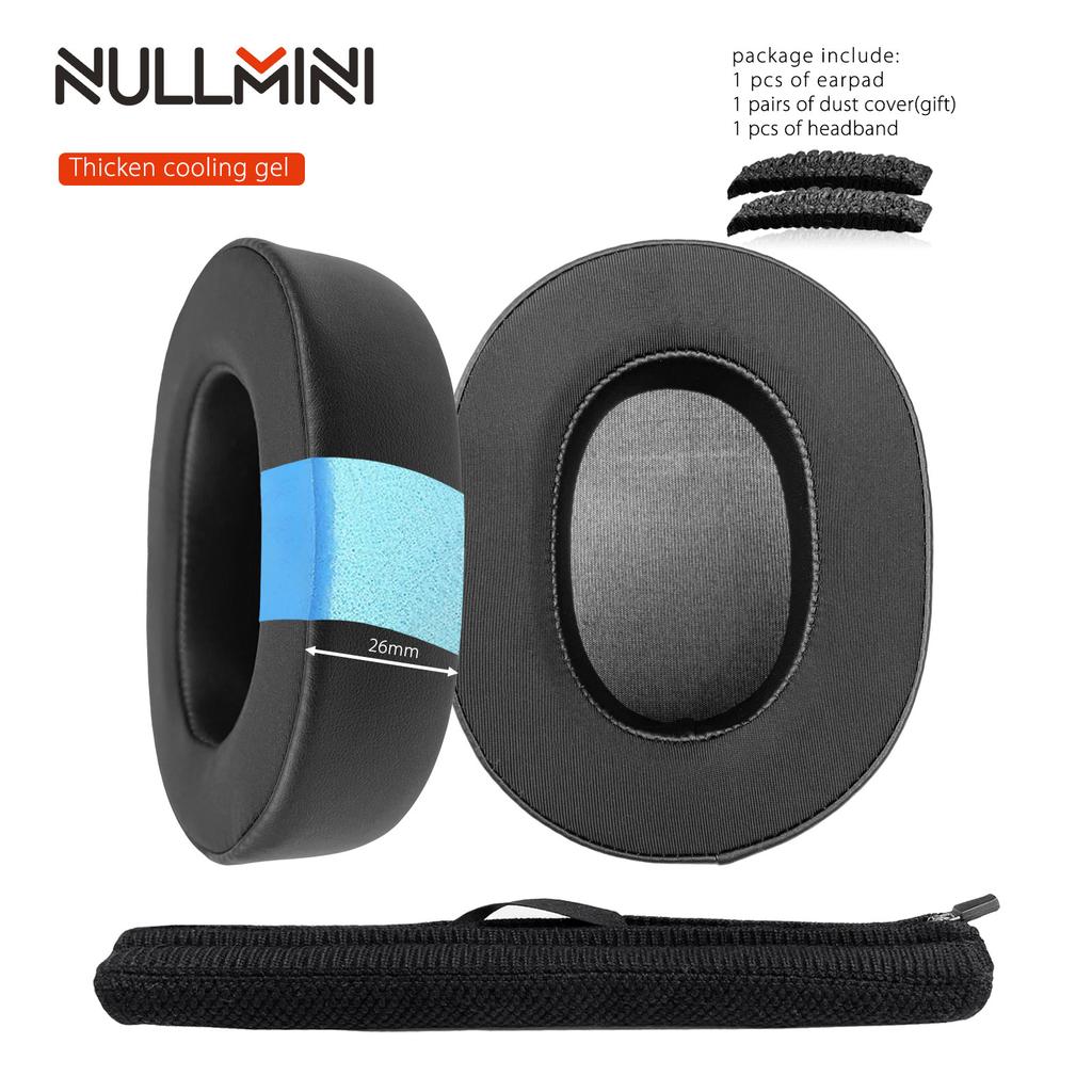 NullMini Replacement Earpads for Sony WH-1000XM5 Headphones Cooling Gel Earmuff Sleeve Ear Cushion Headset Headband Headbeam