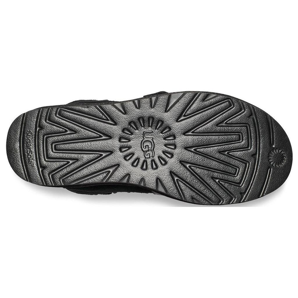 UGG Кожаные ботильоны на шнуровке женские сапоги черные 1153510-BLK