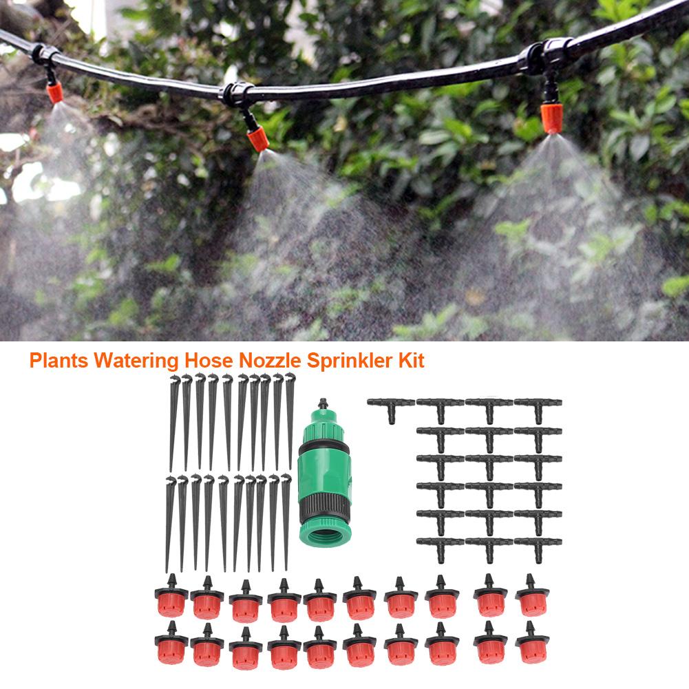Garden Lawn Greenhouse Micro Irrigation System Kit Plants Watering Hose Nozzle Sprinkler