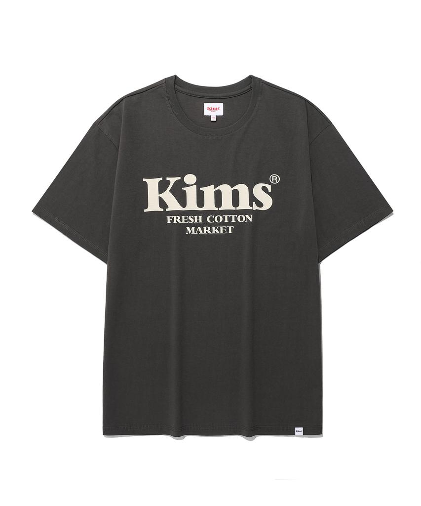 Kimseupeulesikoteunmakes (унисекс) Футболка с логотипом Kims Bam Угольный