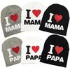 Cute Letter I Love Mama Papa Baby Hat Cap Spring Autumn Girls Boys Knitted Cotton Beanie Caps