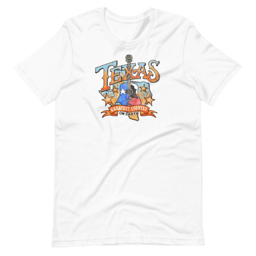 TEXAS THE GREATEST COUNTRY ON EARTH Tee Shirt LOVER Short-Sleeve Unisex T-Shirt Unisex T-Shirt