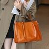 Leather Top Layer Large Capacity Shoulder Bag Leather Women's Shopping and Bags
