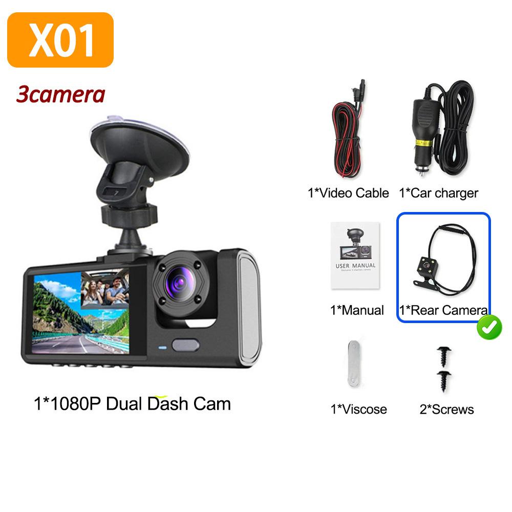 2/3 Camera Dash Cam W/ IR Night Vision Loop Recording & 2" IPS Screen 1080P DVR recorder, video recorder,Car accessories