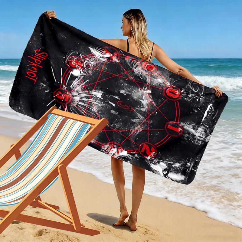 Slipknot: Chaos Rebellion beach towel soft Portable for travel Absorbent bath towel quick-drying swim towel swim printing Travel and vacation towels