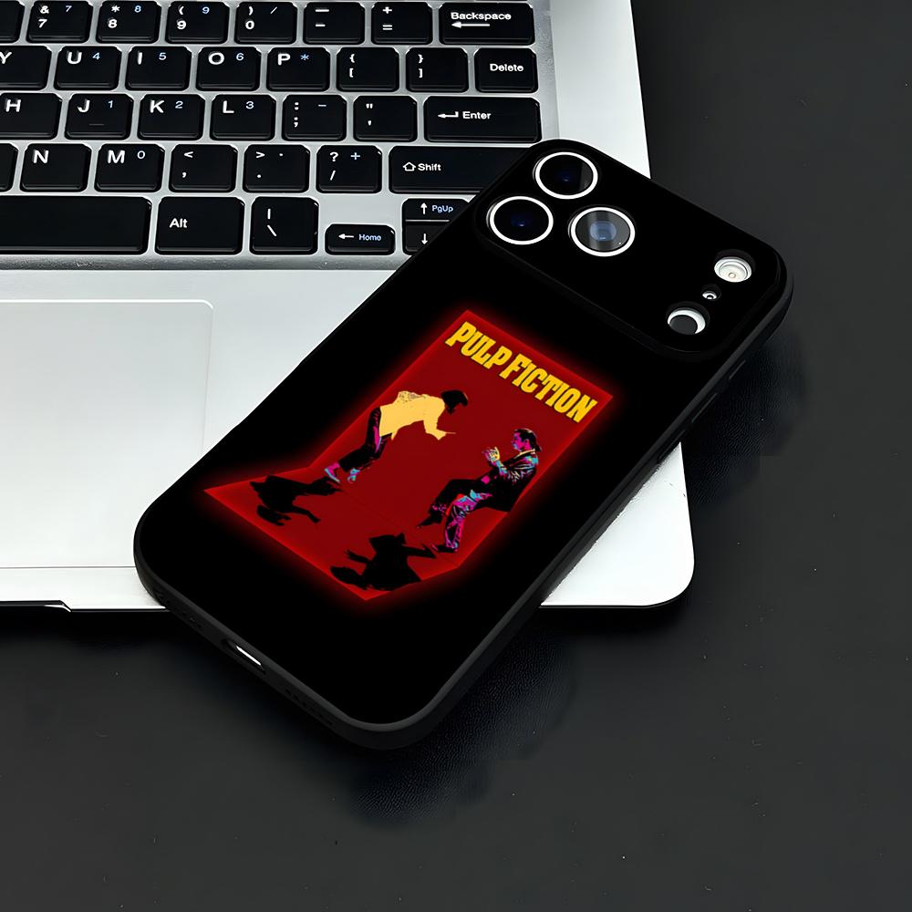Movie P-Pulp-F- FictionS Phone Case For IPhone 17 Air 16 E Pro Max 15 14 13 Mini 12 Pro 11 Max Plus Black Soft Shell
