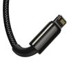 Baseus Tungsten Multi-Purpose USB Cable - 3-in-1 Type-C/Lightning/Micro USB, 3.5A, 1.5m, Black