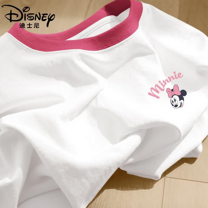 Disney Летняя свободная футболка с коротким рукавом для девочек