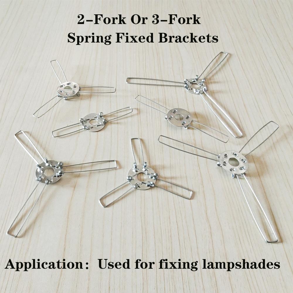 DIY 2-fork Or 3-fork Spring Brackets Fixing Spring Clip Fixing Lampshade Shrapne For Pendant Lamp Lighting fixture Accessories