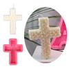 Rose Flower Cross Shaped Candle Molds for Making Candle Soap Wedding Gift Room Decorations DIY Craft Gypsum Ornaments