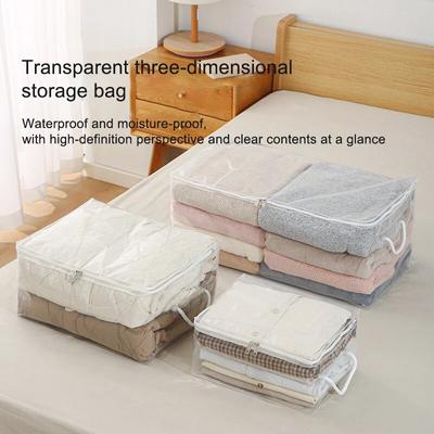 1 шт. Многофункциональная прозрачная большая вместительная дорожная сумка для одеяла, портативная водонепроницаемая сумка для хранения, сумка для ручной клади