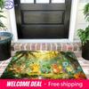 Pokemon Forest Adventure Print Doormat Anti-slip Absorbent Floor Mat for Home Entrance Bedroom Living Room Decor