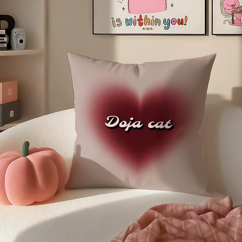 American Pop Rapper Singer Star DDoja Cat Cushion Cover Pillowcase Short Plush Invisible zipper Room Sofa Cushion Cover