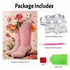 Pearl Painting Art Handmade Flower Boots DIY Pearl Decoration Painting