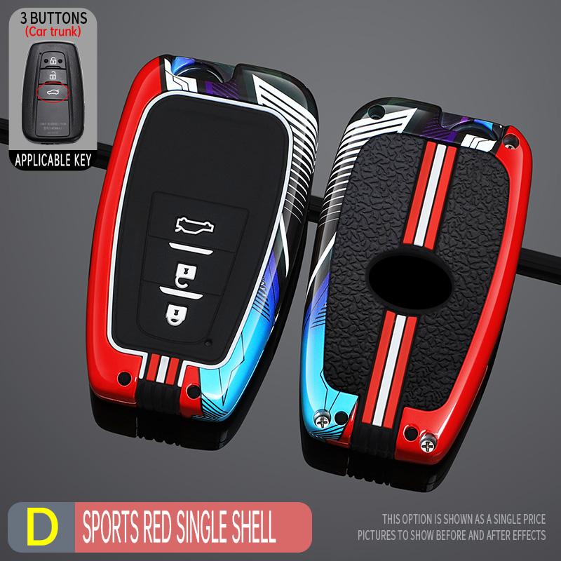 Car Key Case Cover Protective Shell Fob For Toyota Prius Camry Corolla C-HR CHR RAV4 Prado 2018 2022 Car Key Decoration Shell