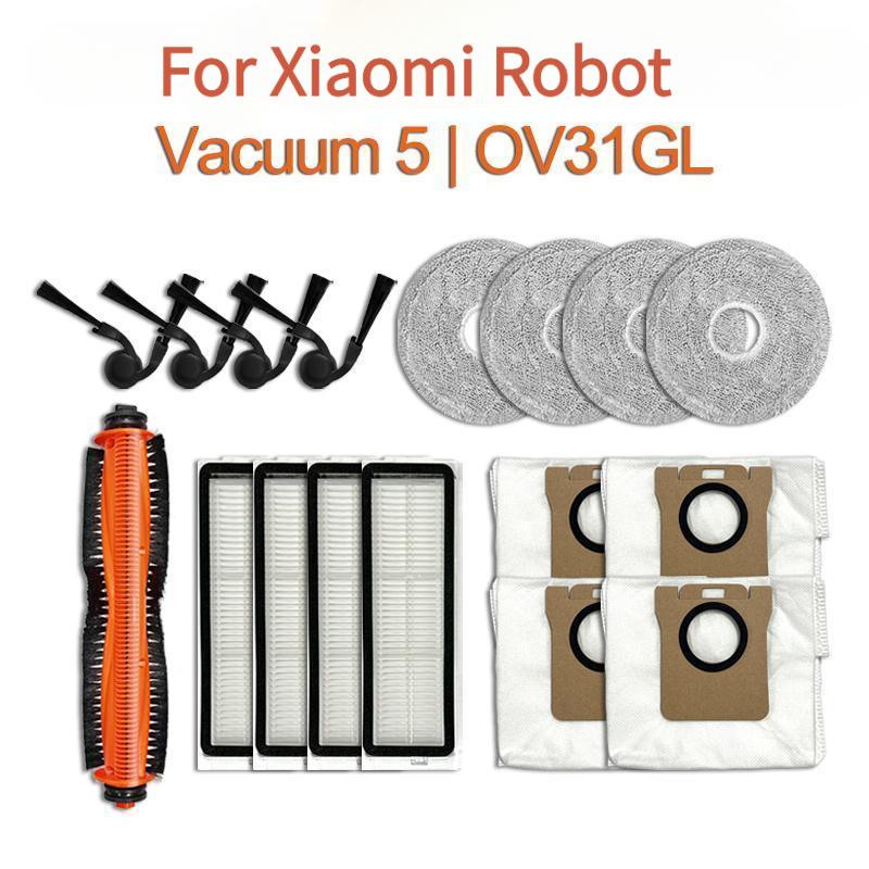 For Xiaomi Robot Vacuum 5 OV31GL / 5 Pro OV21GL Cleaner Main Brush Side Brush Mop Filter Dust Bag Accessories