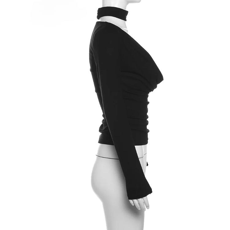 VAYLA Простая Тонкая Повседневная Мягкая Универсальная Облегающая Сексуальная Зрелая Красивая Уличная Женская Осенняя Короткая Базовая Футболка Топ