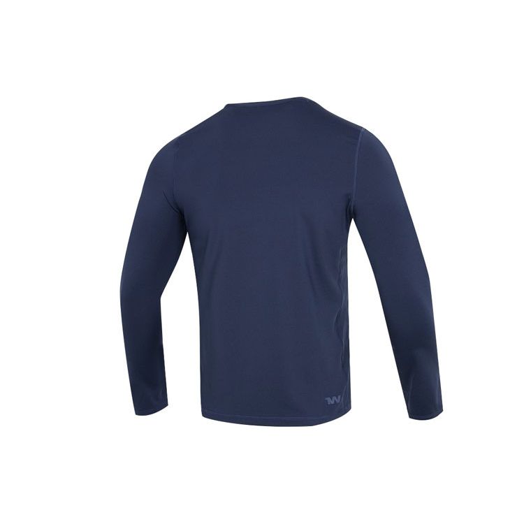 Under Armour Однотонная повседневная спортивная футболка с принтом и круглым вырезом, длинным рукавом, мужские топы Academy-Blue 22600307-408