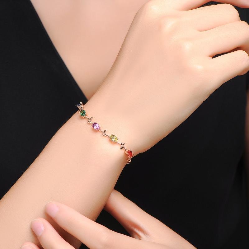 Sace Gems Цирконовый браслет, ювелирные изделия, геометрические бусины, браслеты-цепочки, модный тонкий свадебный подарок для подруги, женщины