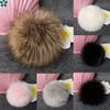 DIY Faux Fox Fur Fluffy Pompom Ball for Knitting Hat Hats