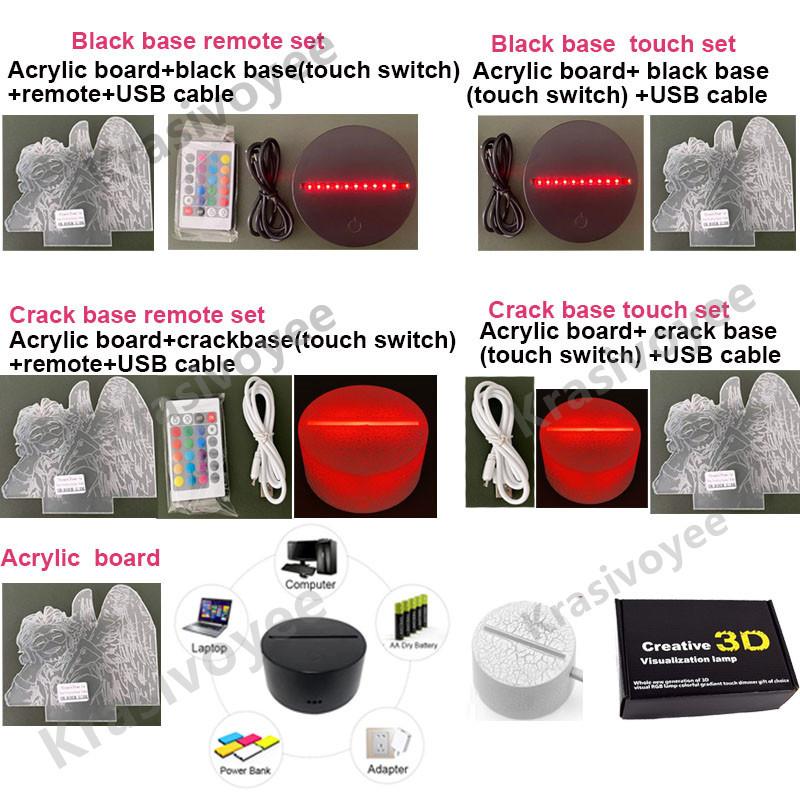 Аниме Re Zero Starting Life In Another World светодиодный ночник красочные цвета меняющие сенсорный пульт дистанционного управления прикроватная лампа крутой подарок для фанатов Re Zero