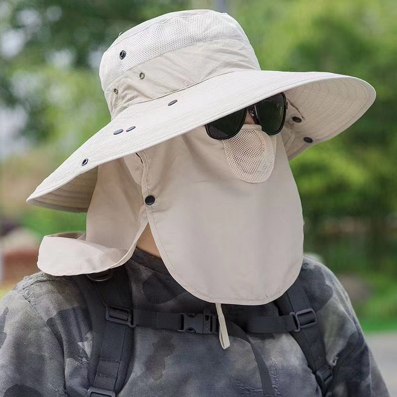 Летняя Соломенная Шляпа с Широкими Полями и Защитой от УФ-излучения из Полиэстера для Мужчин на Открытом Воздухе