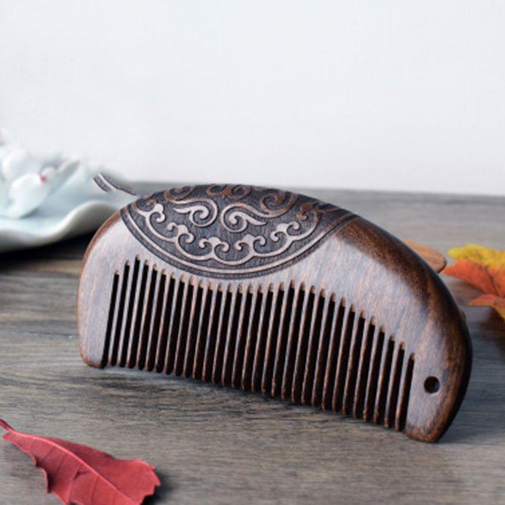 Pocket Travel Comb Anti Static Sandalwood Wooden Hair Comb Scalp Massage Hair Styling Beard Care