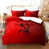Red Soviet Socialist Republic USSR Flag Bedding Set Single Twin Full Queen King Size Bed Set Aldult Kid Bedroom Sets