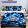 3pcs Hashibira Inosuke Design Cover Set - HD Printed Bedding with 1 Cover and 2 Pillowcases - Perfect for Home and Dorm Decor