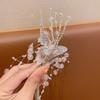 1Pc Korean Simple Jewelry Accessories Butterfly Bead Tassel Hair Pins For Women Girl Silver Color Hair Clip Side Clip