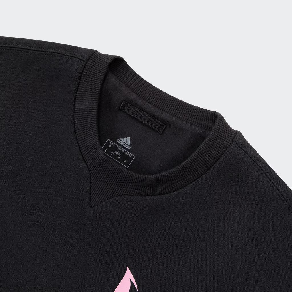 Adidas Толстовка Messi Crew с принтом в виде буквы, мужская толстовка, черная JC6120