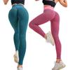 Женские сексуальные соты персикового цвета с высокой талией, облегающие леггинсы для йоги, модные жаккардовые дышащие спортивные леггинсы для фитнеса