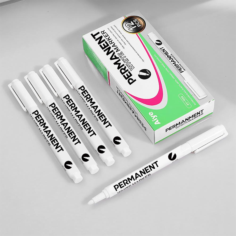 Белые, черные, красные маркеры 1,0 мм, масляная водостойкая ручка для краски для шерсти, холста, шин, стекла, камня, металла, маркеры для рисования граффити, канцелярские принадлежности